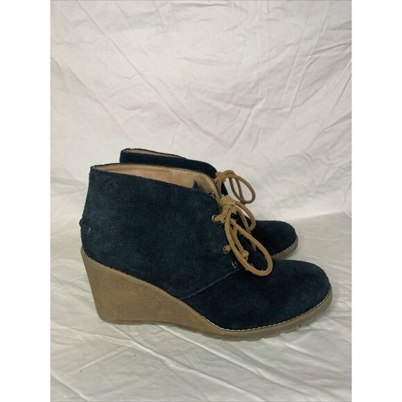 Sperry Boots Womens 9M Stella Ankle Bootie Wedge Lace Up STS96941 Leather Suede - Picture 5 of 11